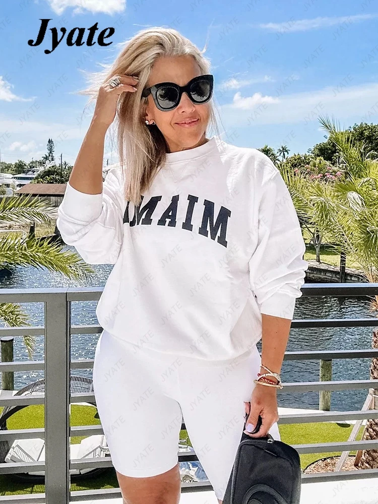 

Classic Letter Printed Women's Oversized Hoodie O-neck Casual Cotton Loose Sweatshirts 2024 Simple Fashion Female Pullovers Tops