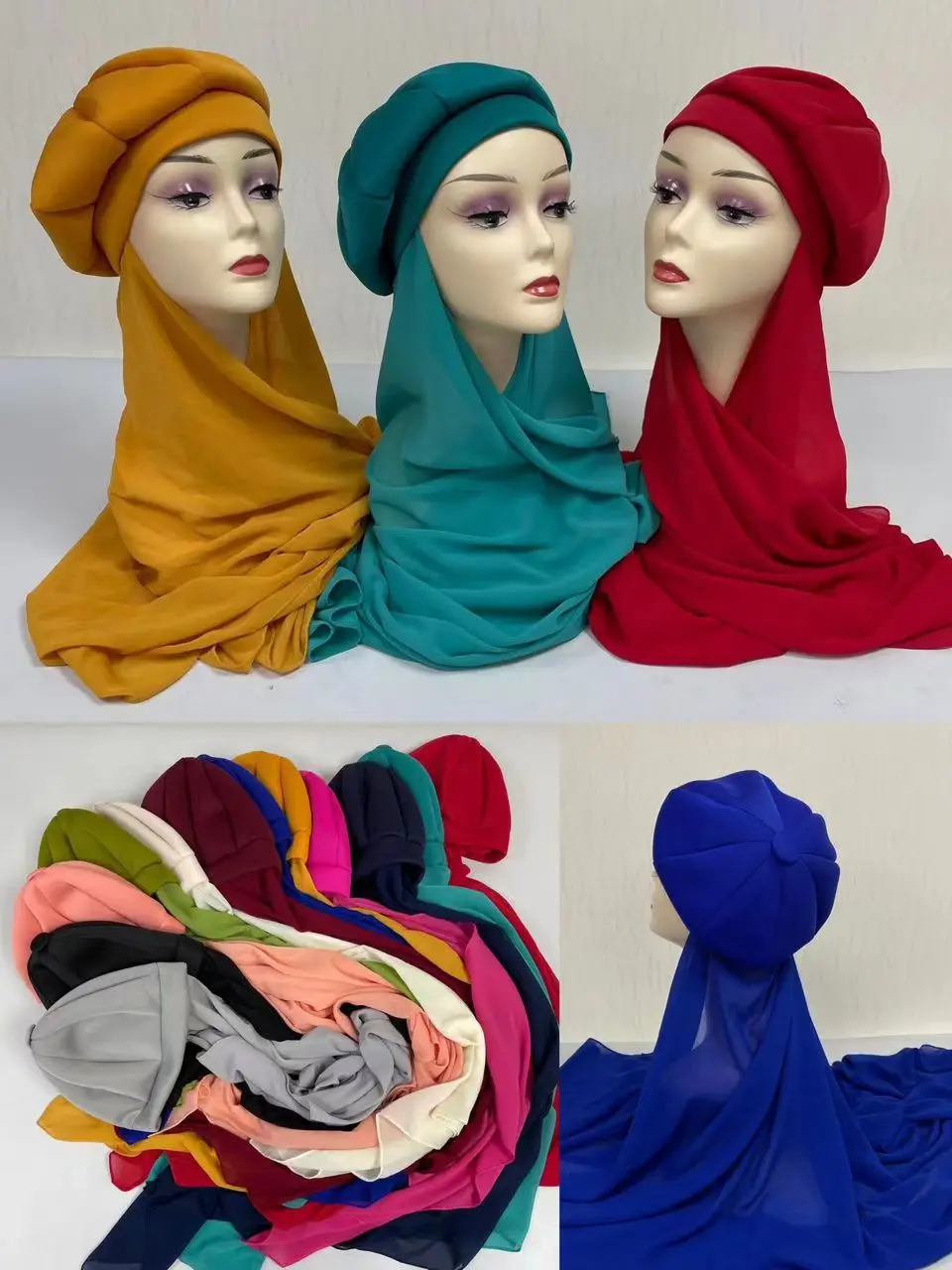NewMuslimHeaddressHijabScarfReadyHeadscarfNeckHeadFullCover