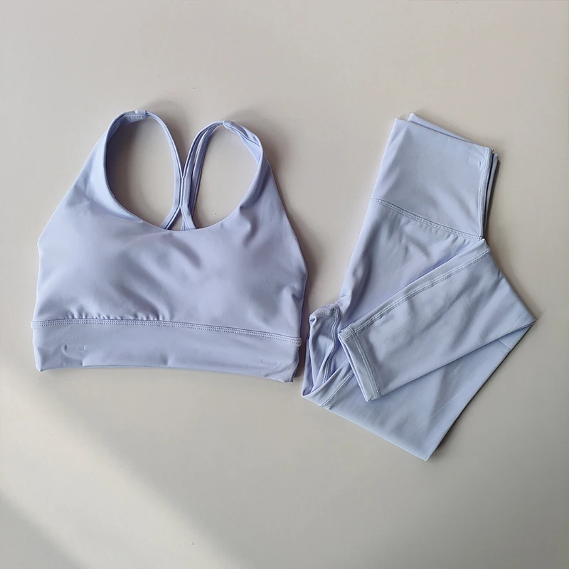 thumbnail image 1 of Traje de Yoga de gama alta, Sexy, a la moda, adelgazante, levantamiento de cadera, deportes, Fitness, sujetadores y mallas, camiseta sin mangas, conjunto transpirable, 1 of 6