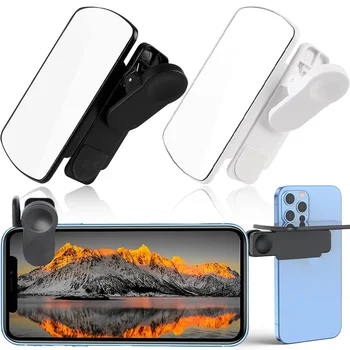 Clip per fotocamera riflettente per telefono cellulare Riflettore selfie Kit clip per riflessione specchio Strumenti per video di viaggio per iPhone Samsung Xiaomi