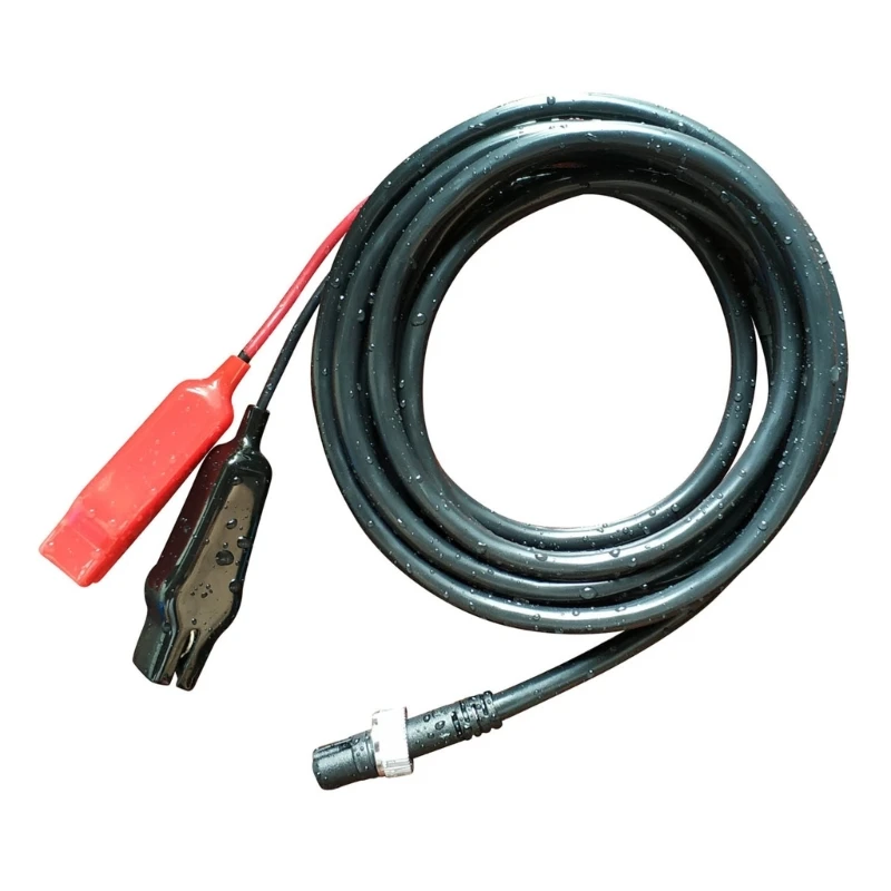 

10Feet Electric Fishing Reel Power Cord Power Cable Connecting Battery to Reel Spool Connecting Line Double Connectors