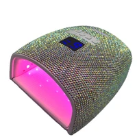 Nail Lamp with Rhinestones 66W UV LED Lamps for Nails Rechargeable UV Light For Nail Wireless Gel Polish Curling Manicure Tools 1