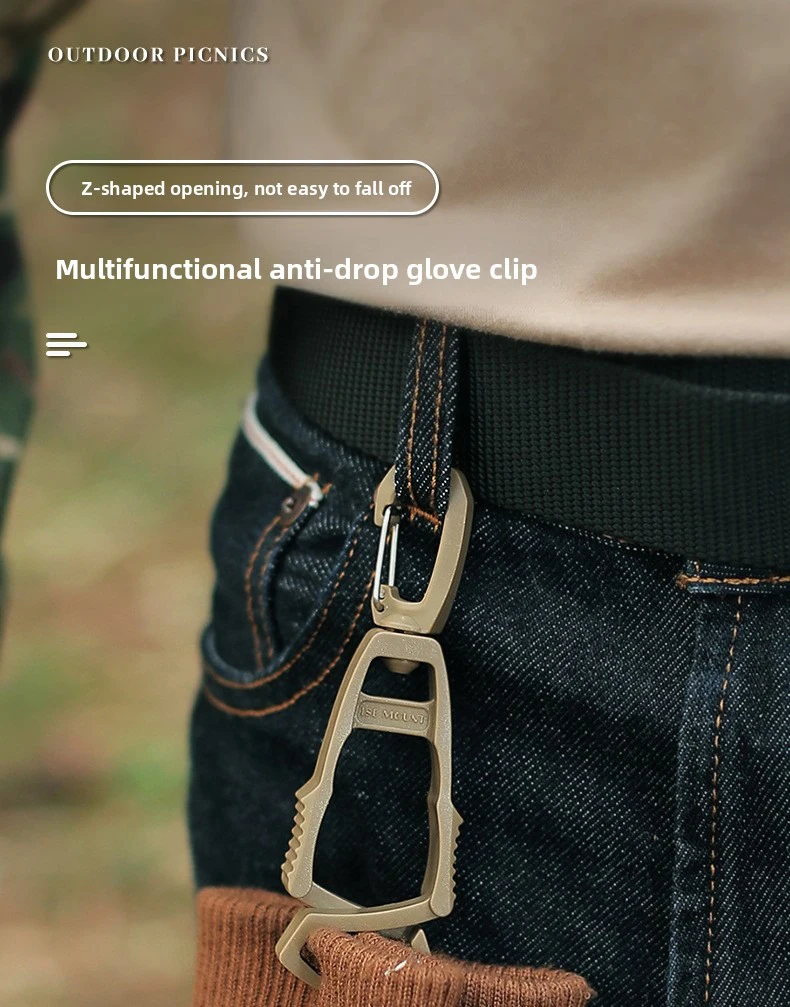 4 teile/paket Outdoor Camping Wandern Tragbare Kunststoff Handschuh Clip Taktische Kunststoff Karabiner – Detail 1