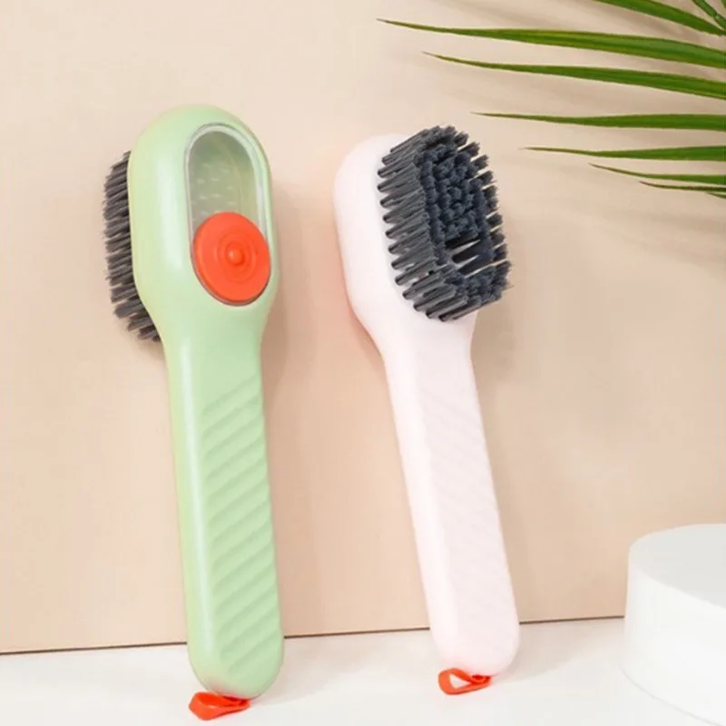 

Shoe Brush Liquid Discharge Deep Cleaning Brush Daily Household Bristles Laundry Long Handle Shoe Clothing Board Cleaner Tool