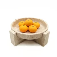 Irregular Bowls with Bases Marble Stone Tray Fruit Dessert Storage Plates Home Furnishings Desc 1