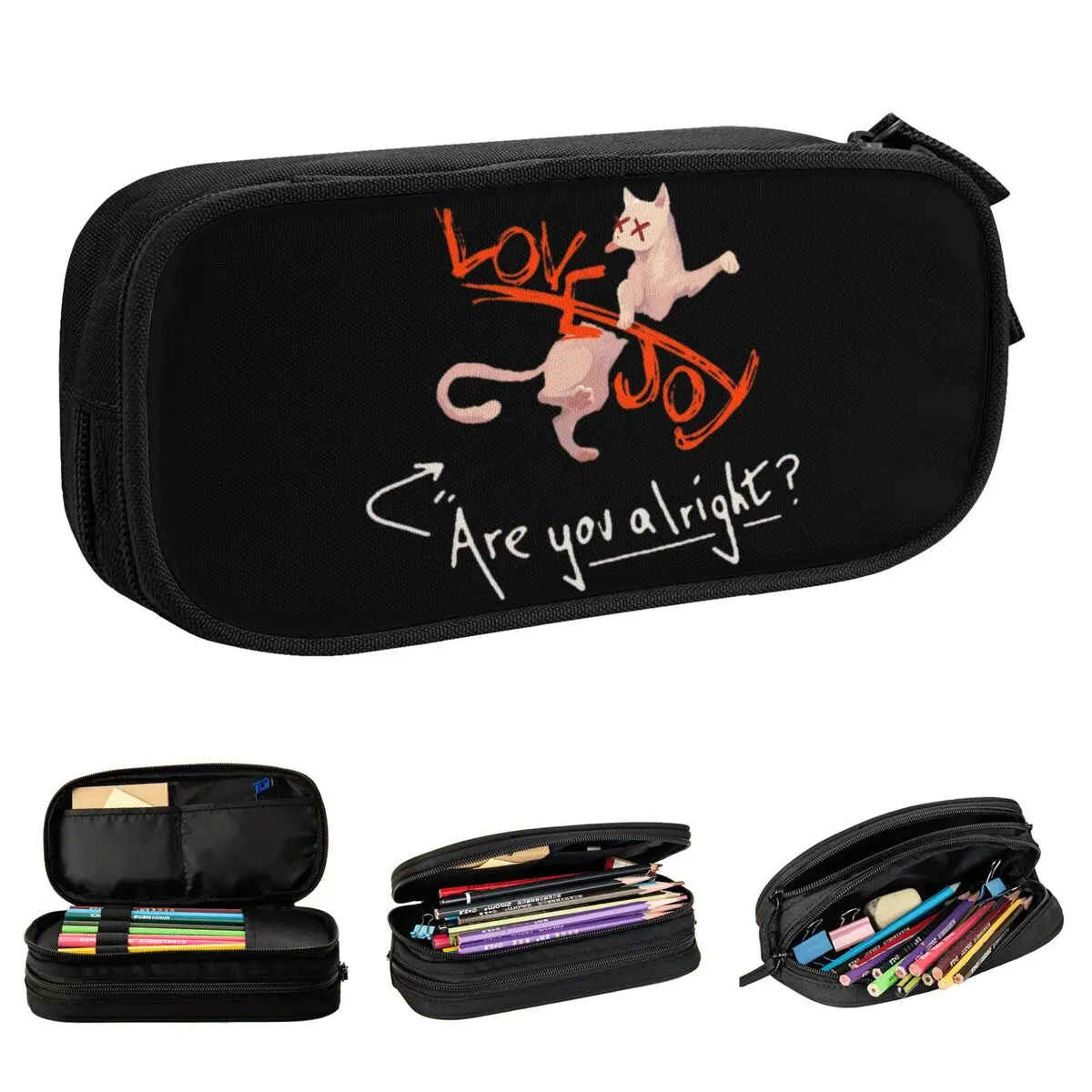

Lovejoy Band Are You Alright Pencil Case Double Layer Large Capacity Office Supplies Rock Band Pen Case Suprise Gift