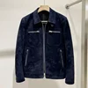High-end Casual Jacket Men 2025 Autumn and Winter Korean Version of Fashion Muntjac Velvet Jacket Lapel Locomotive Slim Coat 4