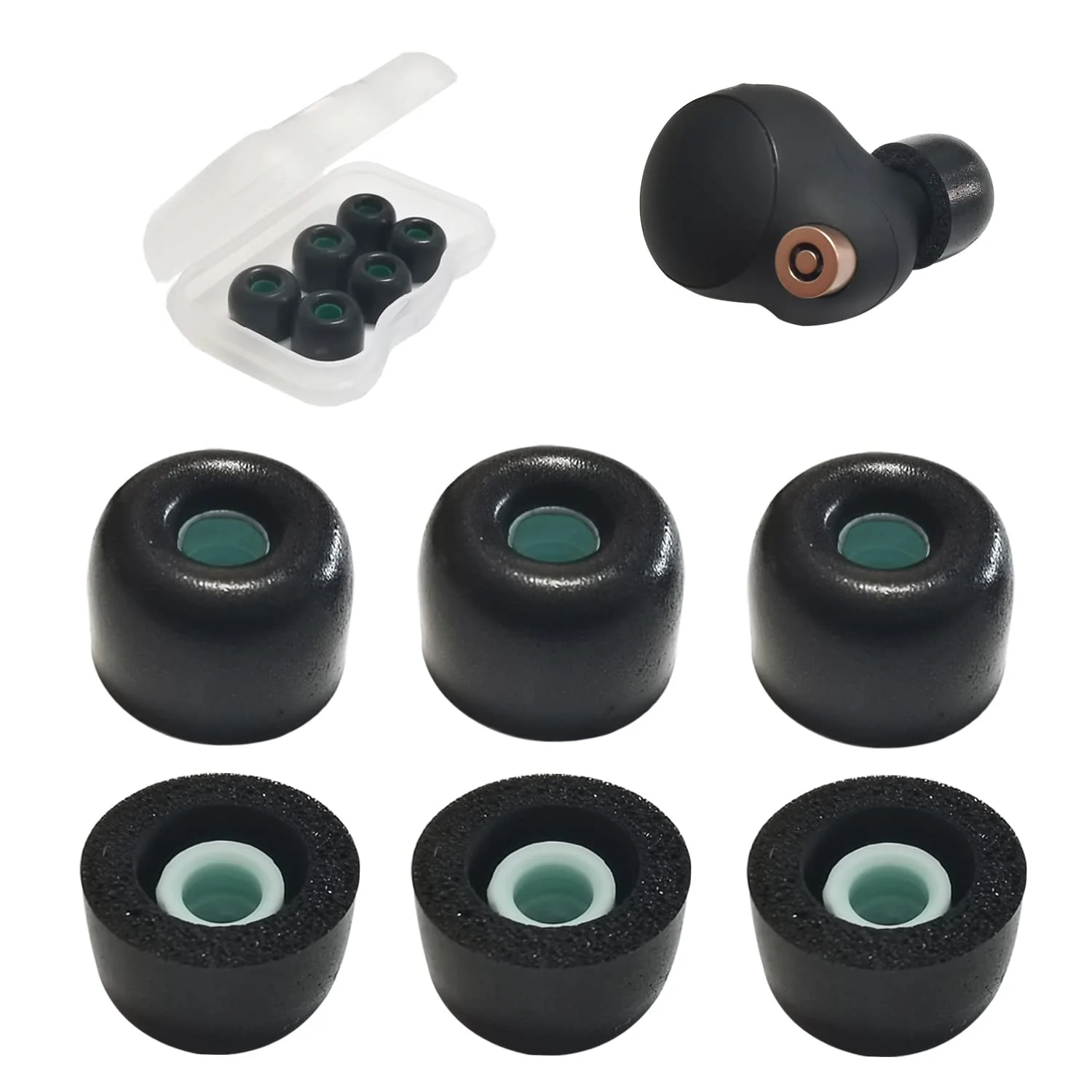 Nuovi Auricolari In Memory Foam Per Sony Wf-1000Xm4 Isolare Il Rumore Antiscivolo Sostituzione In Memory Foam Orecchio In Schiuma A Rimbalzo Lento