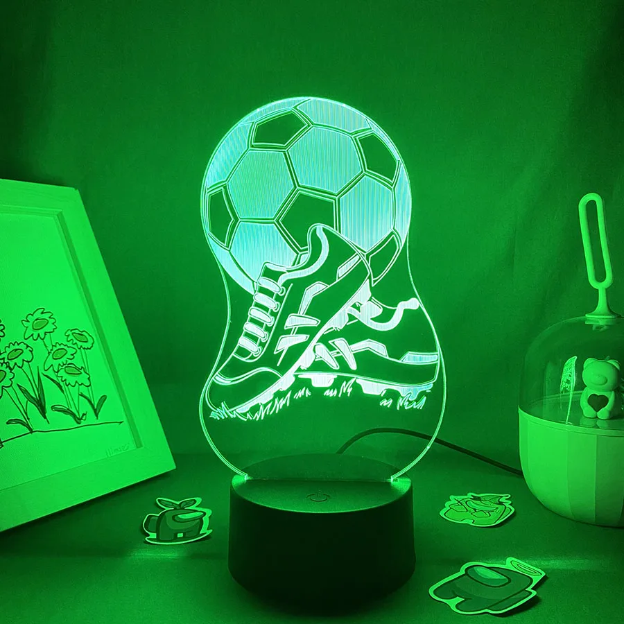 

Sneakers 3D LED Neon Night Lights Birthday Gifts for Friends Bedroom Table Decor Otaku Lava Lamps Club Football Ball Fans Gift