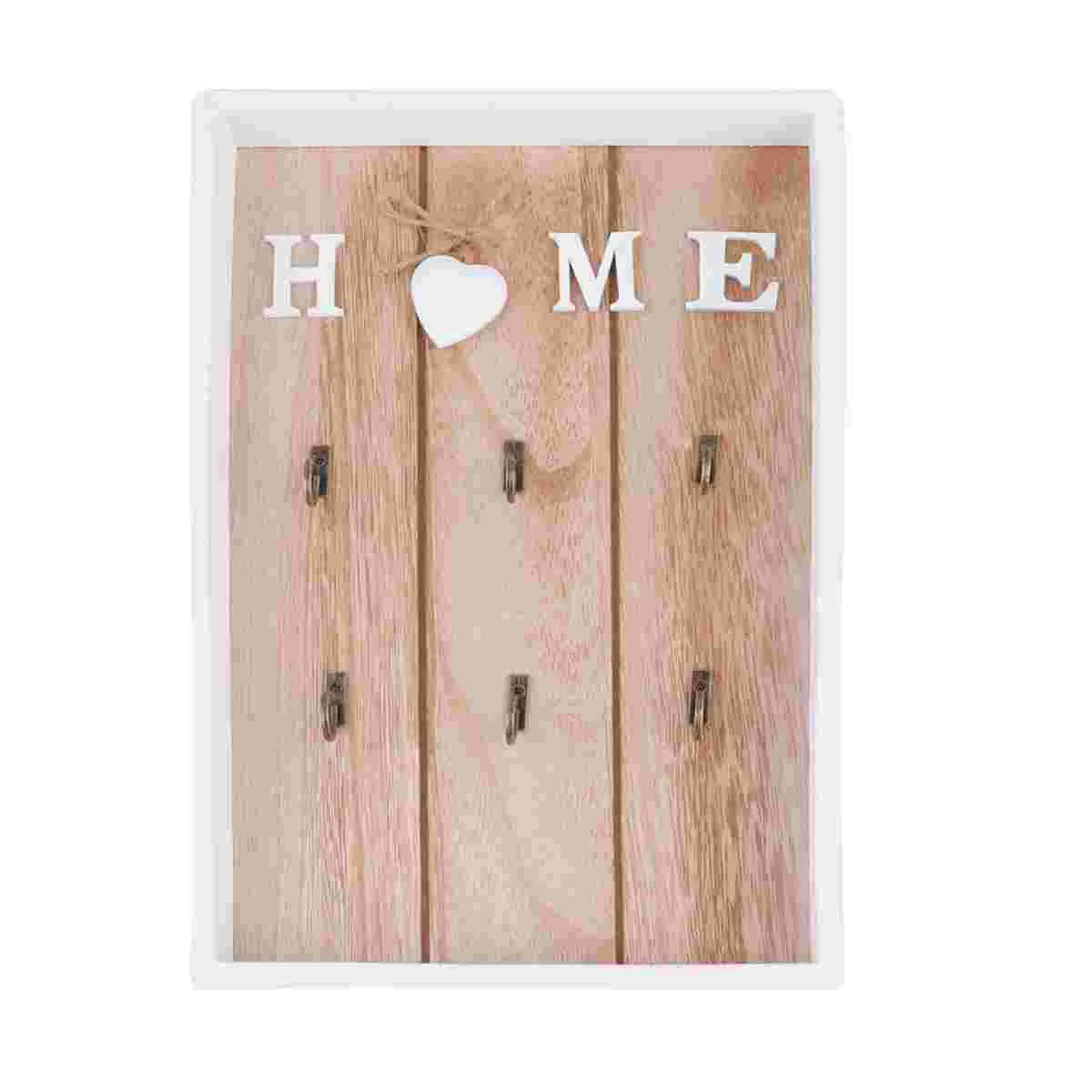 

Coat Hooks with Shelf Wall- Mounted, Wood Entryway Shelf with 6 Vintage Metal Hooks, for Living Room, Kitchen, Bathroom and