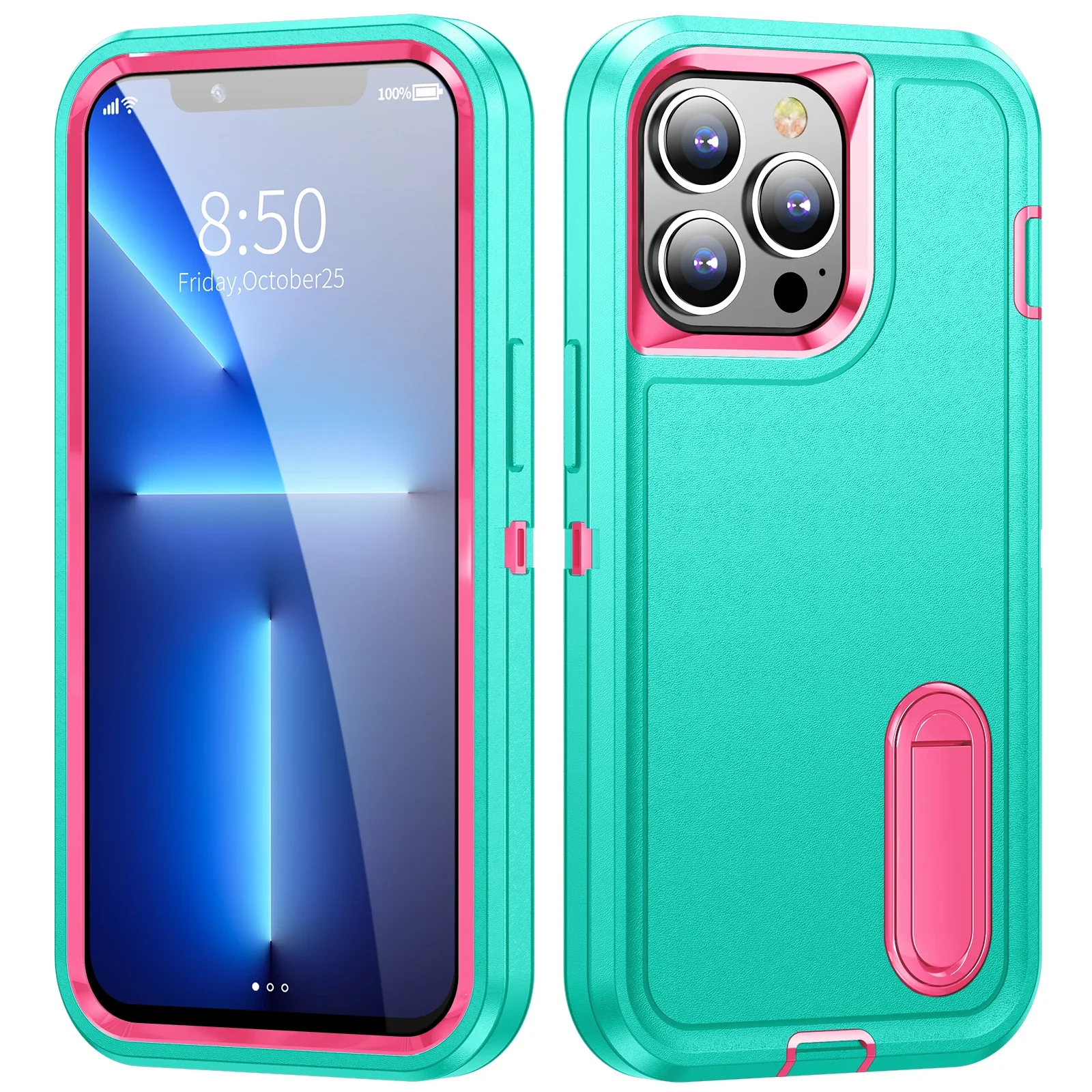 thumbnail image 1 of Heavy Armor Shockproof Defend Phone Case For iPhone 11 12 13 14 15 Pro Max 6 6s 7 8 Plus SE 2022 Xs XR Plastic TPU Back Cover, 1 of 5