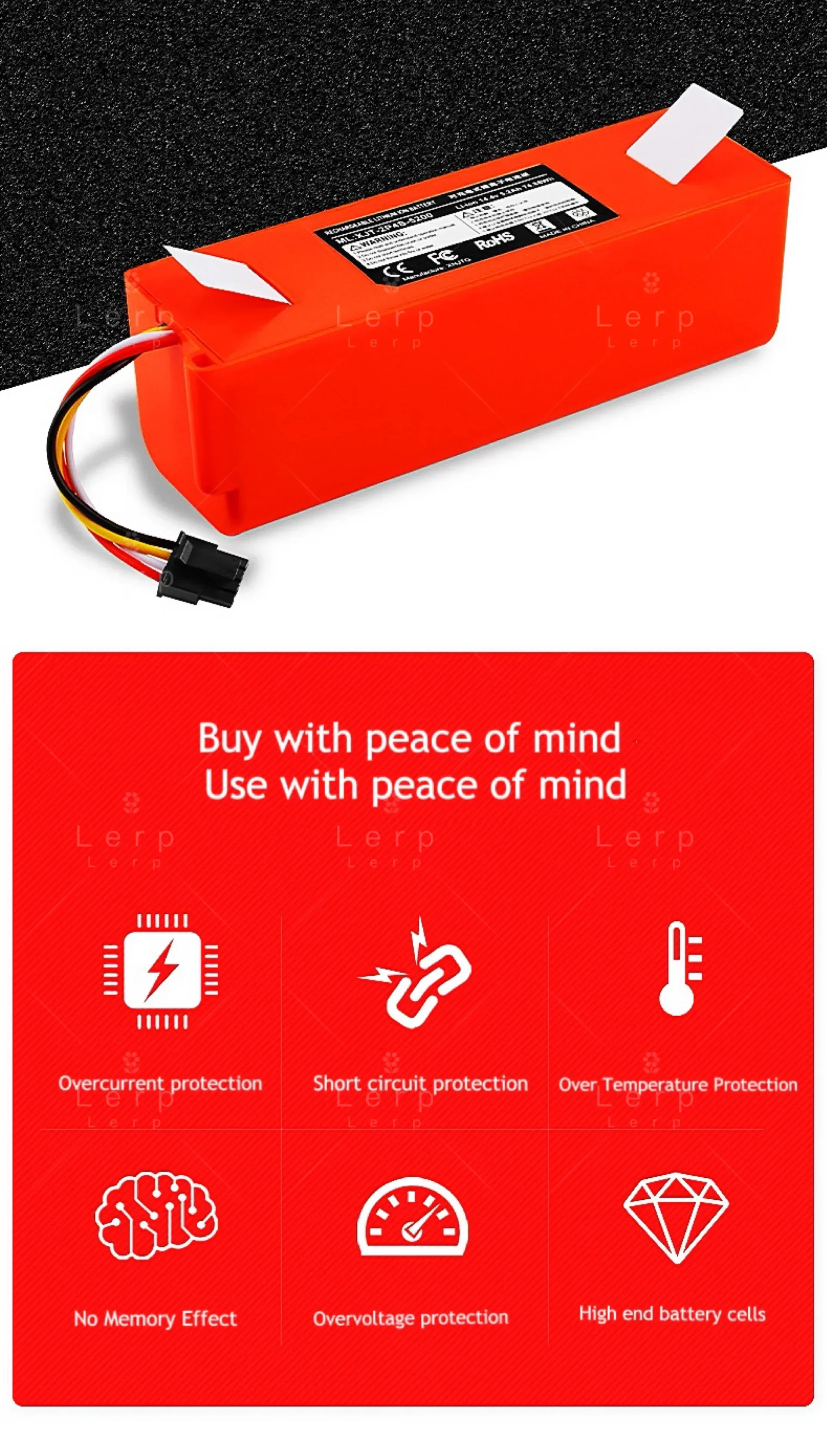 

Аккумулятор для робота-пылесоса Xiaomi, 14,4 В