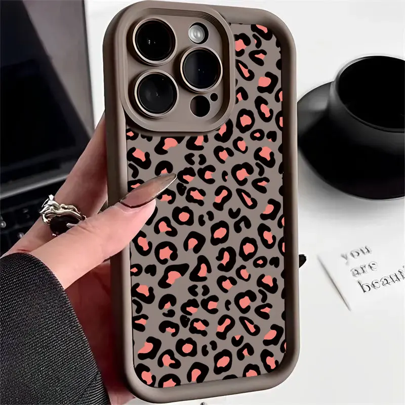 Leopard Print Shockproof Soft Silicone Phone Case
