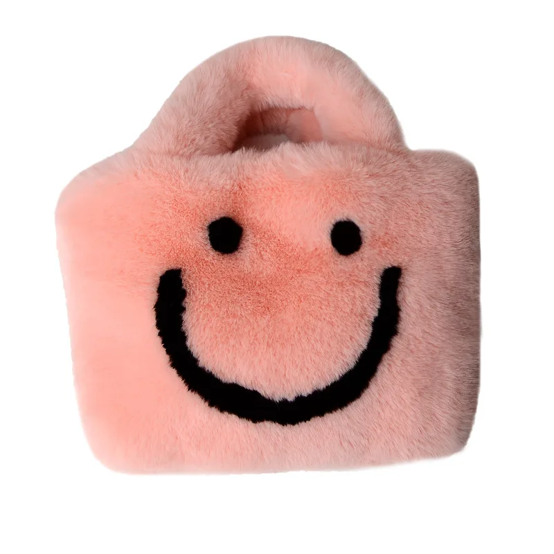 Woman Versatile Cute Soft Handbags Autumn And Winter Plush Shoulder Bag Messenger Bag Tote Bag Female Handbags Shopper Bag