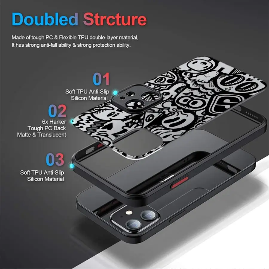 Graffiti Black Phone Case Cover