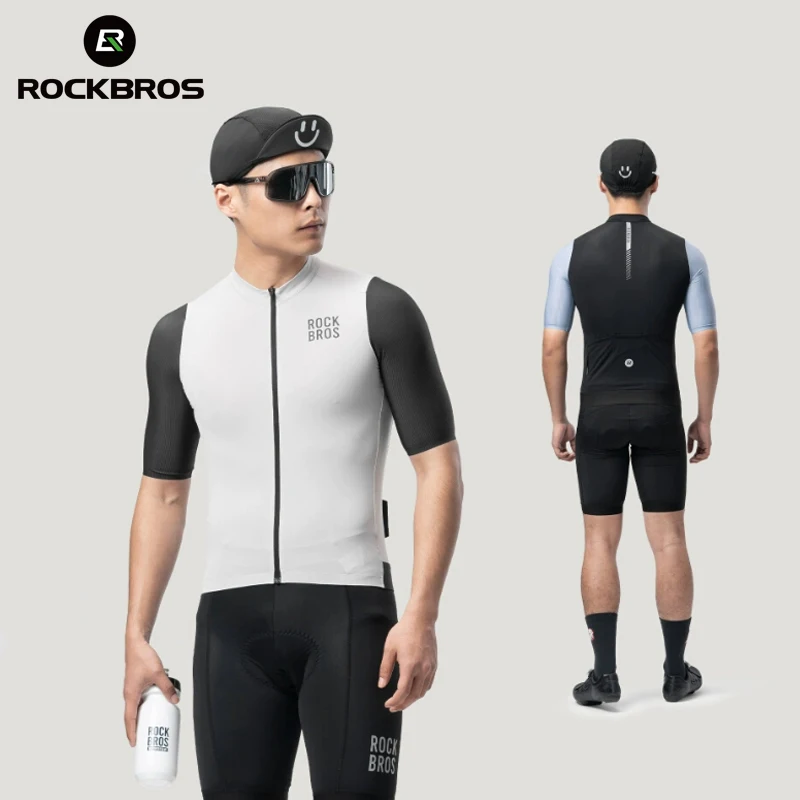 ROCKBROS Men's Cycling Jersey Summer Short Sleeve Quick-dry Bike T-shirt Riding Shirts Pro Team 3D Cut MTB Road Bicycle Clothes 4