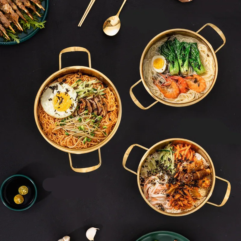 Gold Stainless Steel Kitchen Stew Pots Saucepan Cover Durable Non-Stick Cooking Cookware Set For Induction Cooker kitchen cookware set