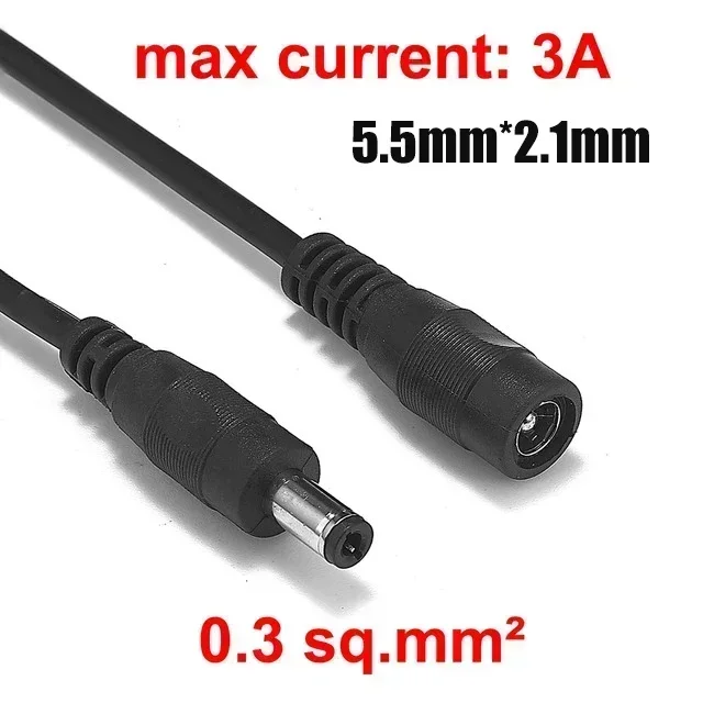ตัวเลือกสินค้า สายไฟคุณภาพสูง 5.5 มม. 2.1 มม. 5-12V 3A 5A สำหรับ LED Strip & กล้อง