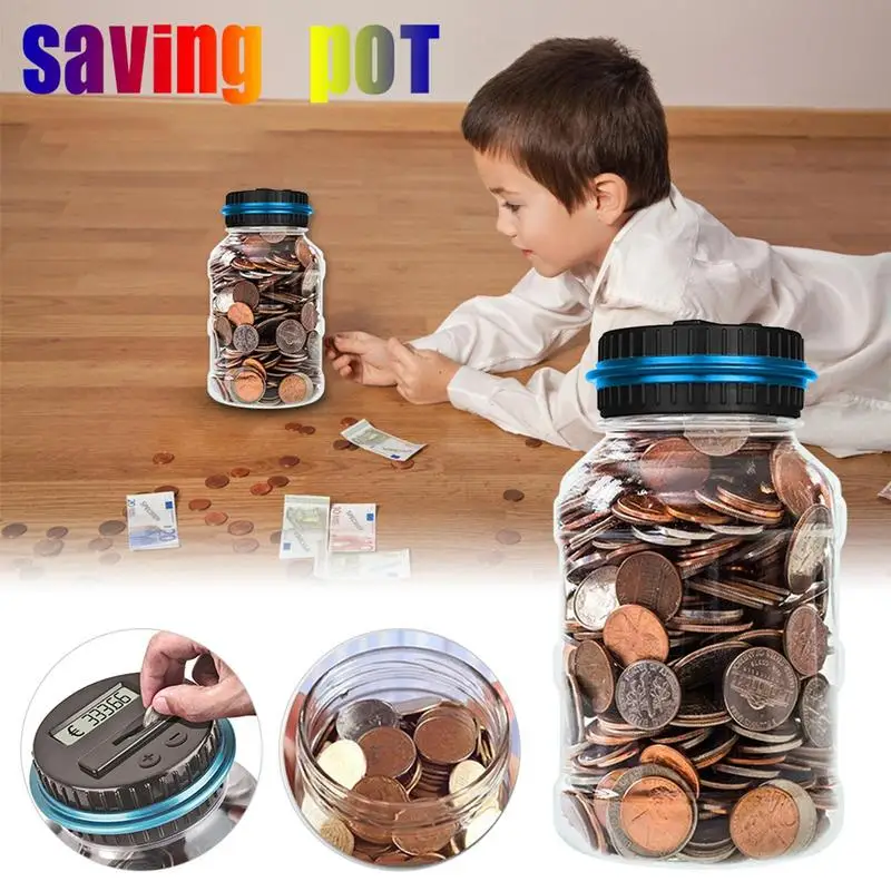 

Electronic Counting Piggy Bank Coin Bucket Transparent Piggy Bank Digital Money Box With Counter Transparent Coin Counter