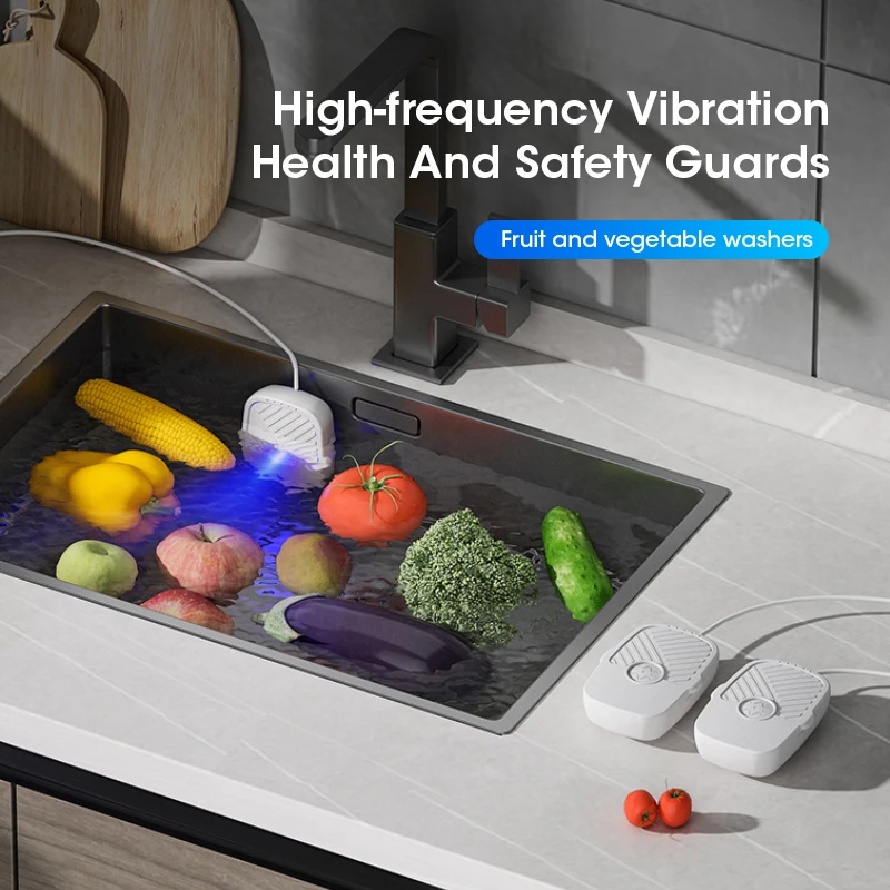 Electric Vegetable Washing Machine Fruit Washers Ultrasonic Cleaning Machine Waterproof Multifunctional Cleaner For Kitchen
