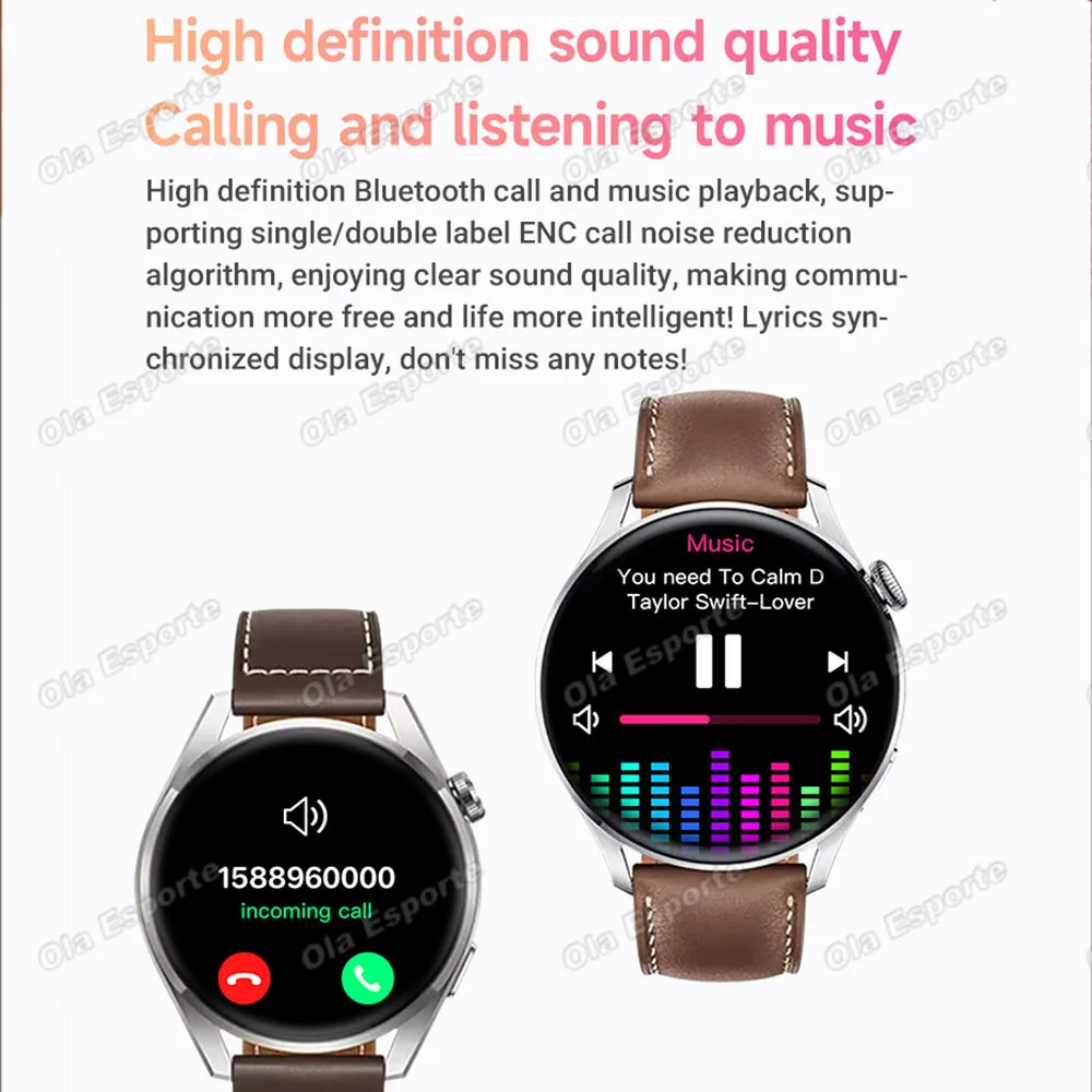 Wireless Charger Round SmartWatch Men 3D Watch DIY Faces Smart Watch for Women Health Heart Rate Monitor Bt Phone Call Message 4