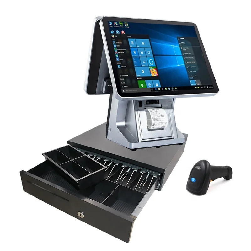 Desktop All In One Pc Touchscreen Da 15.6 Pollici Computer Windows Caisse Enregistreur