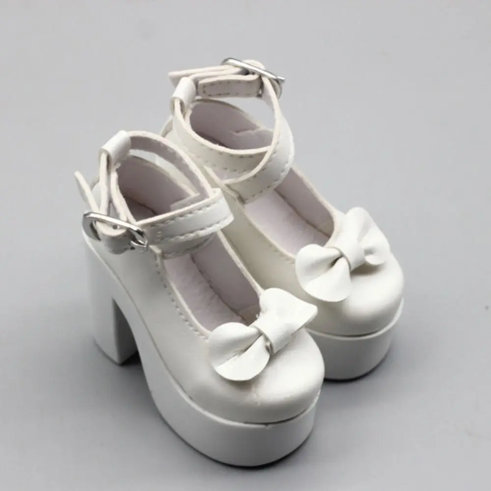 Bjd Shoes PU Leather 60cm Shoes Causal Wear Princess Bowknot High Heel Shoes Handmade Boots 1/3 Shoes Girls Gift
