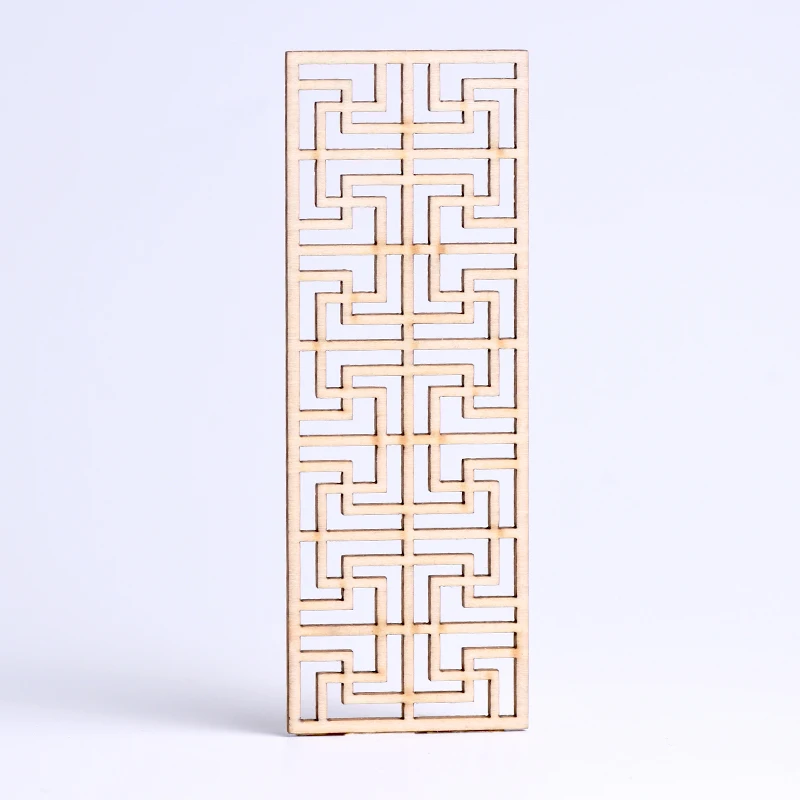 Miniature Wooden Dollhouse Decor with Folding Decorative Door