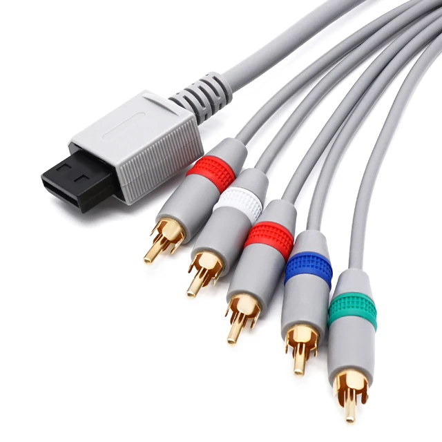 Wii Component Cable For Nintendo Wii Console 5rca Ypbpr Full Video And  Audio Support Video Game Gaming Accessories - Accessories - AliExpress
