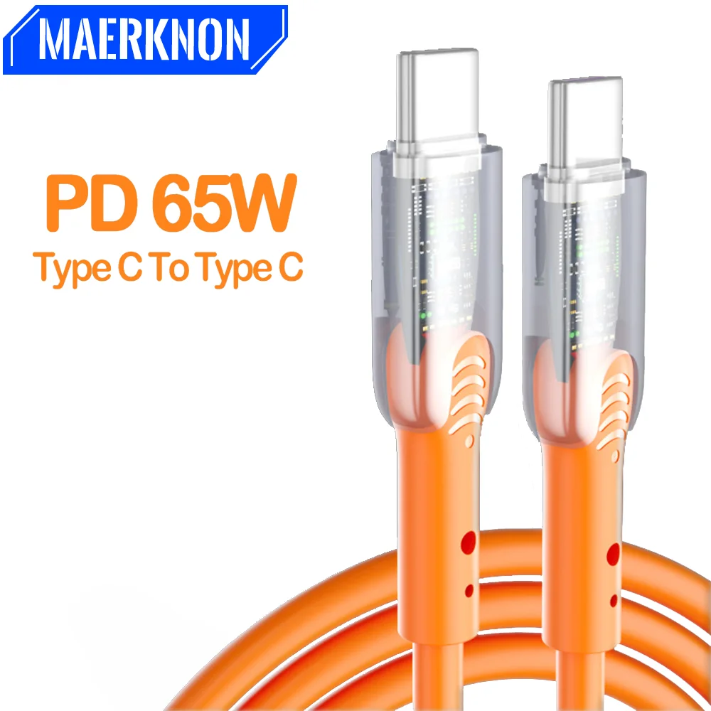 

65W USB C To USB Type C Cable Fast Charging Mobile Phone Data Cord For Samsung Xiaomi Huawei Macbook iPad Charger Adapter Cable