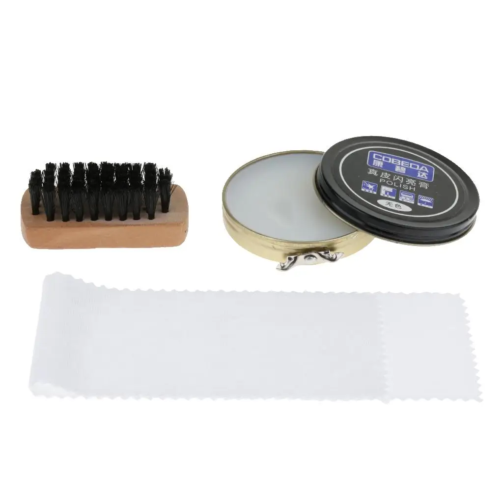 3 قطع من الأحذية الجلدية للعناية بالطلاء اللامع وف...