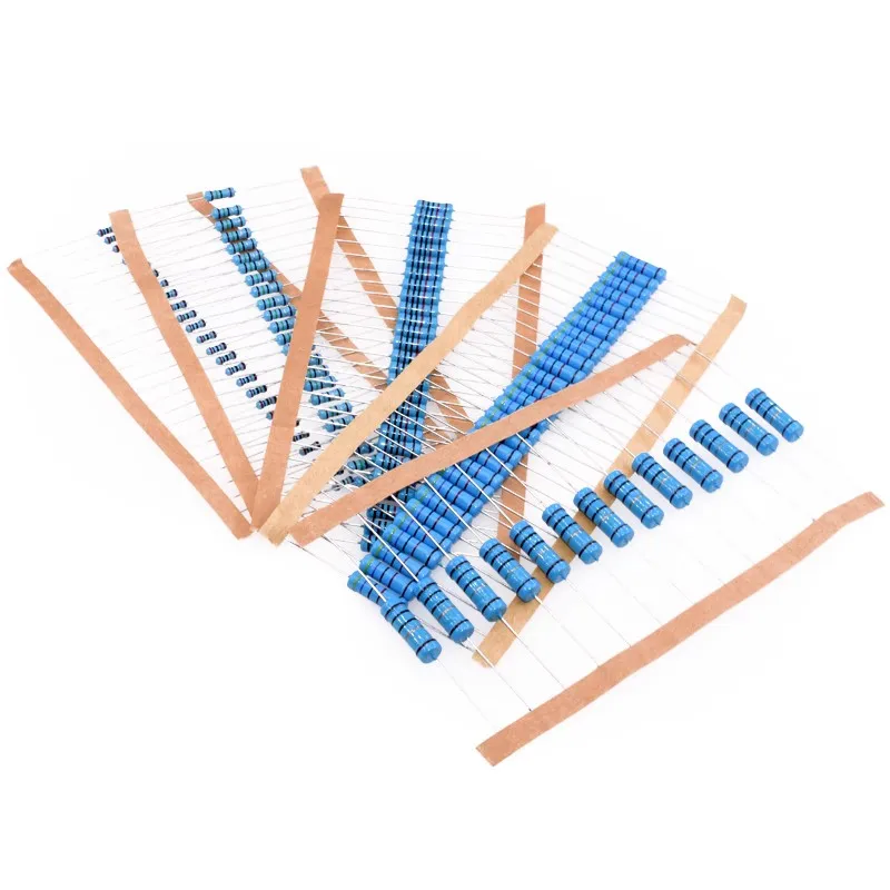 10pcs 5W 0.1R-1M 1% Metal Film Resistor 0.1R 100R 220R 1K 1.5K 2.2K 4.7K 10K 22K 47K 100K