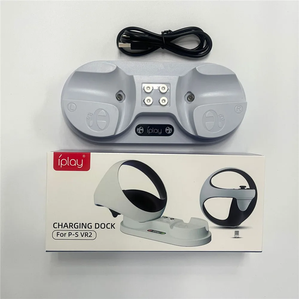 Dual Dock Charger Handle Controller Charger with LED Light For PS5 VR2 Charging Holder for PSVR2