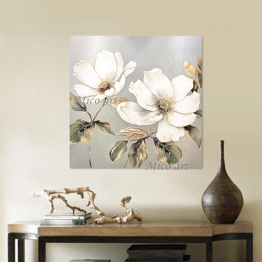 

Modern Beautiful Plant Abstract Art Wall, 3D Picture, Frameless Flowers Painting on Canvas, Home Decor Items, Wholesale