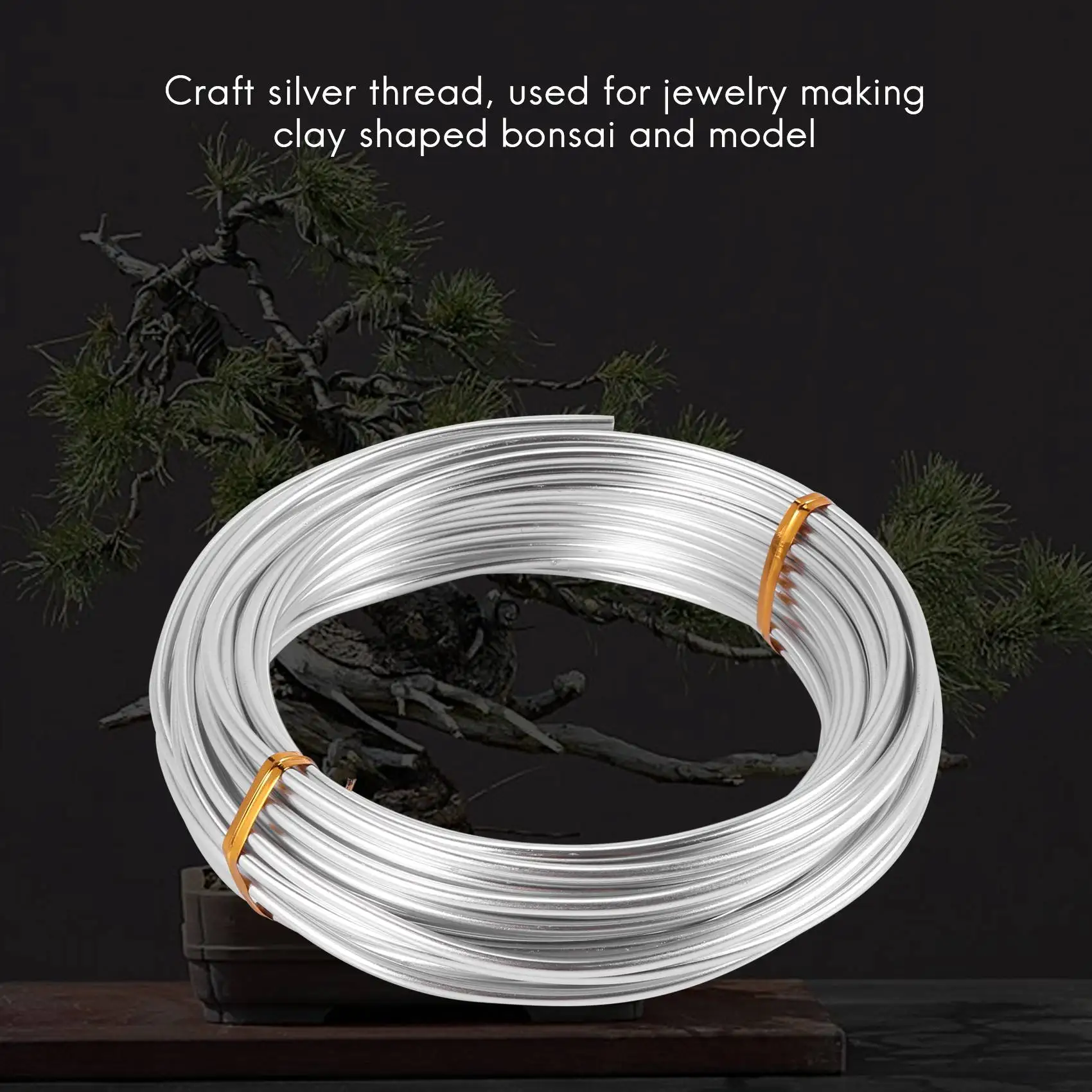 Y77A-3mm Aluminium Wire 10M Craft Silver Wire for Jewellery Making Clay Modelling Bonsai and Model