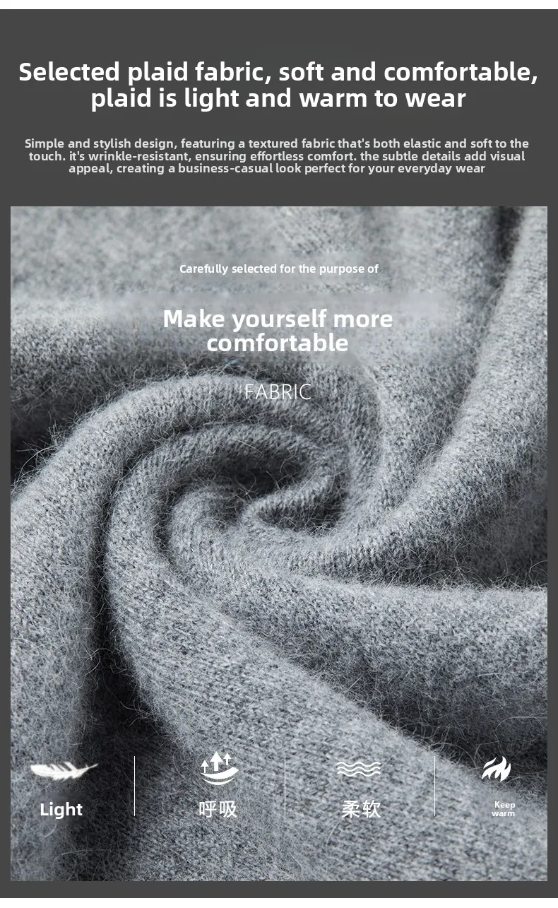 Heiße Verkäufe Marke Luxus männer Stricken Pullover Mock Neck Bär Stickerei Verdicken Pullover Herbst Winter Weiche Warme Business männer tragen – Detail 28