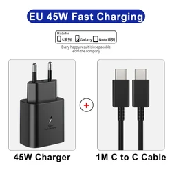 45W Super Fast Charge USB - C Charger Head with Data Cable - EU (Black)