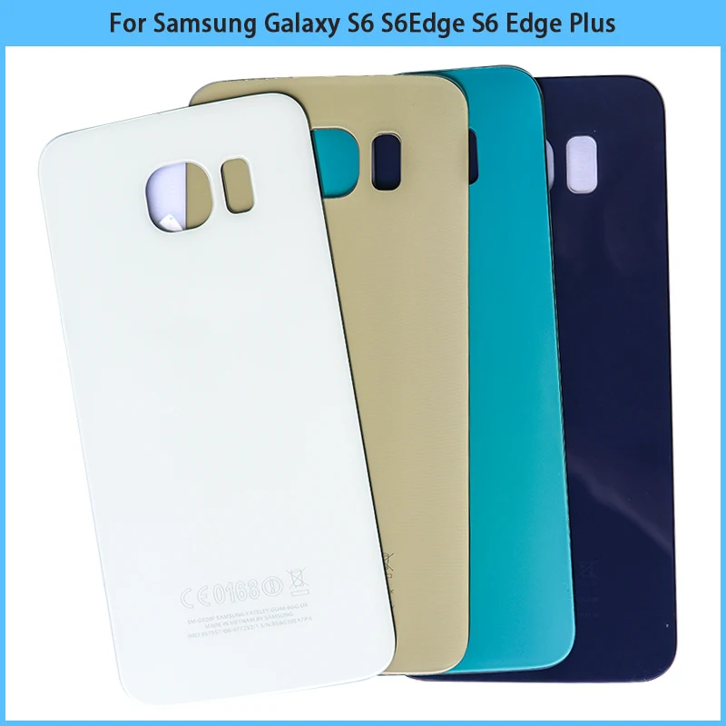 

10PCS For Samsung Galaxy S6 Edge S6 Edge Plus G920 G925 G928 Glass Panel Battery Back Cover S6 Rear Door Housing Case Adhesive