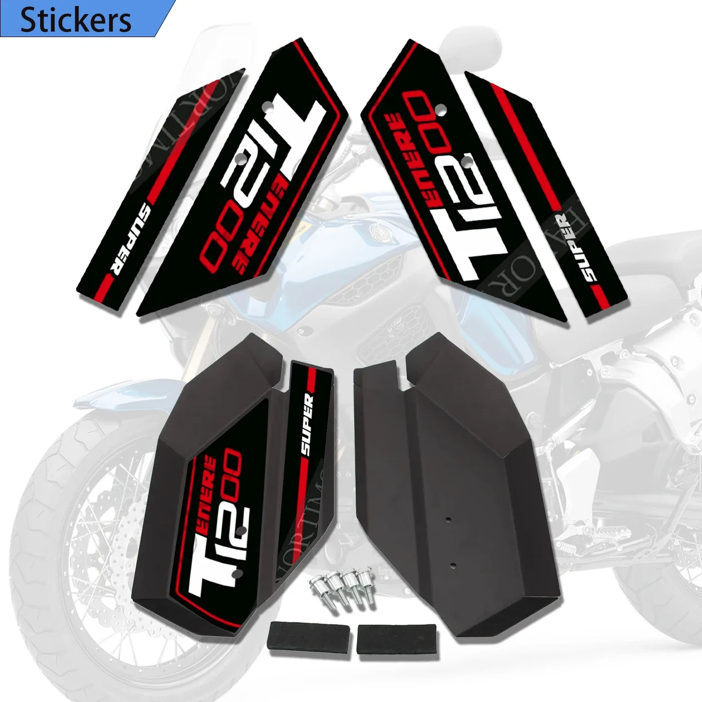 FOR Yamaha Super Tenere XT1200Z / ES XTZ 1200 XT 2010-2021 Motorcycle Front Fork Guards Protector and Decals