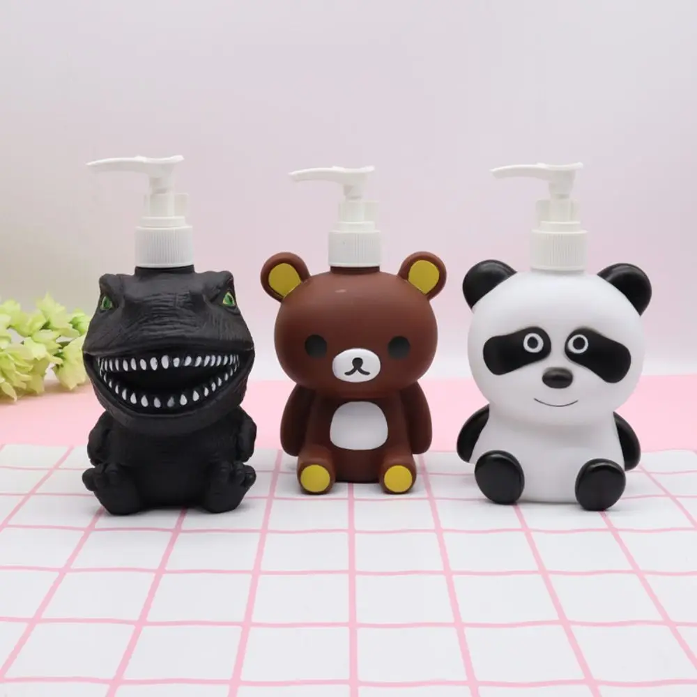 300ML Cartoon Empty Pump Bottle Hand Sanitizer Press Type Cute Shower Gel Bottle Panda Refillable Lotion Containers Travel