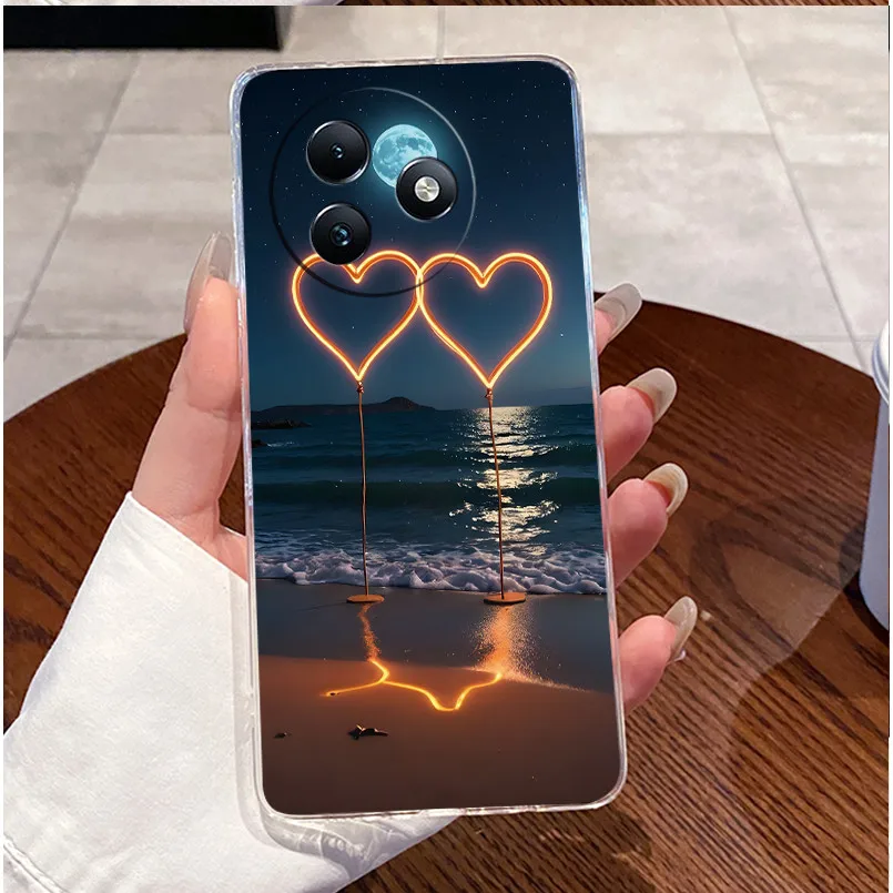 Clear Case with Cute Love Rabbit Cartoon - Luxury Soft Silicone TPU Cover