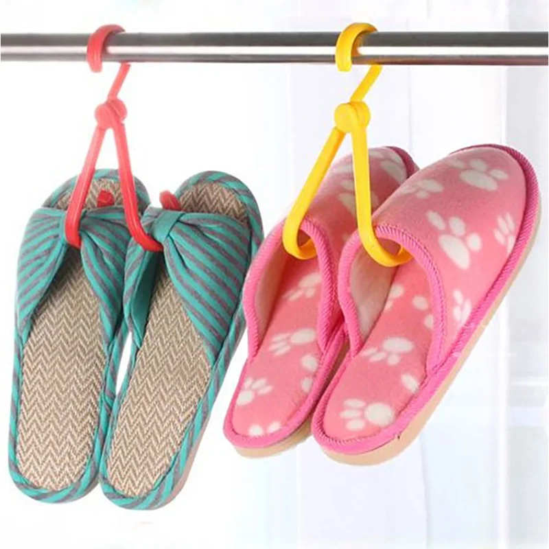 Portable Mini Clothes Hanger Pothook Drying Rack Shoe Trousers Clips Pegs Foldable Rotatable Household 3