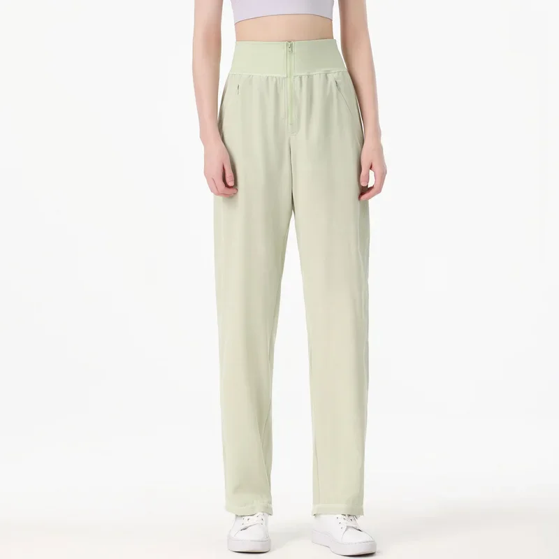 Women's Casual Sweatpants Straight-Leg Loose-Fit High-Waisted Summer Fitness Leggings Quick-Dry Running Pants Versatile