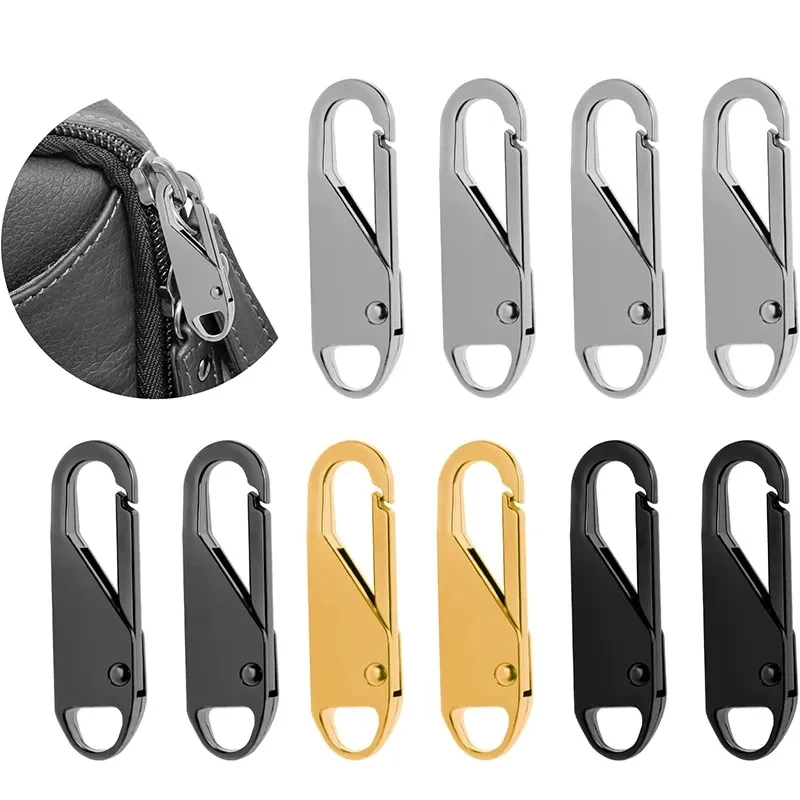 

10 Pcs Zipper Slider Puller Instant Zipper Repair Bag Replacement Bad Buckle Travel Bag Suitcase Zipper Head DIY Sewing Craft