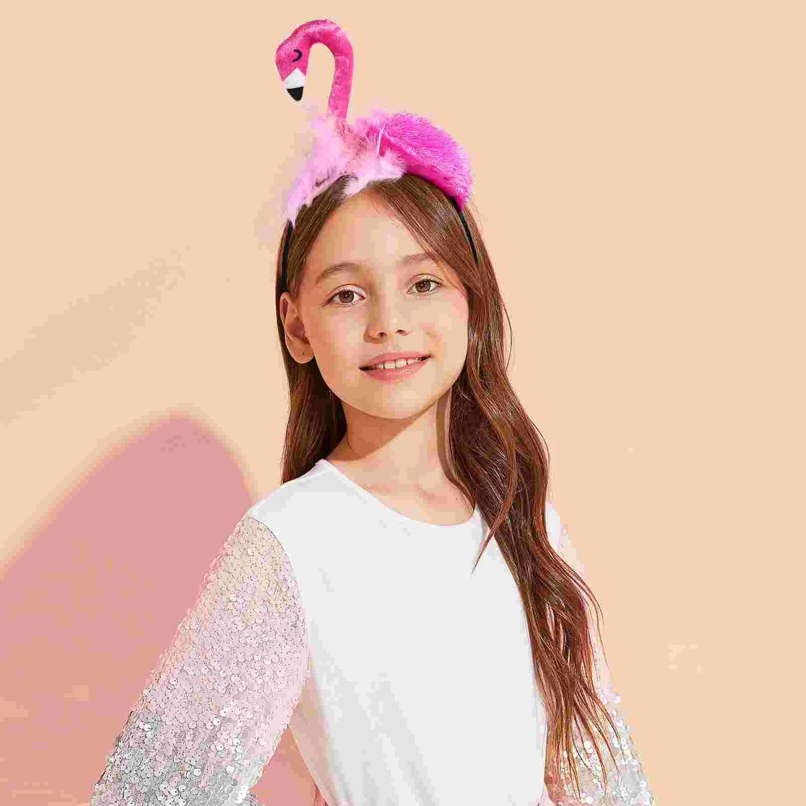 

Flamingo Headband Women Girl Ladies Cute Holiday Flamingo Hair Band Cosplay Photography Prop Party Headdress Hair Accessories