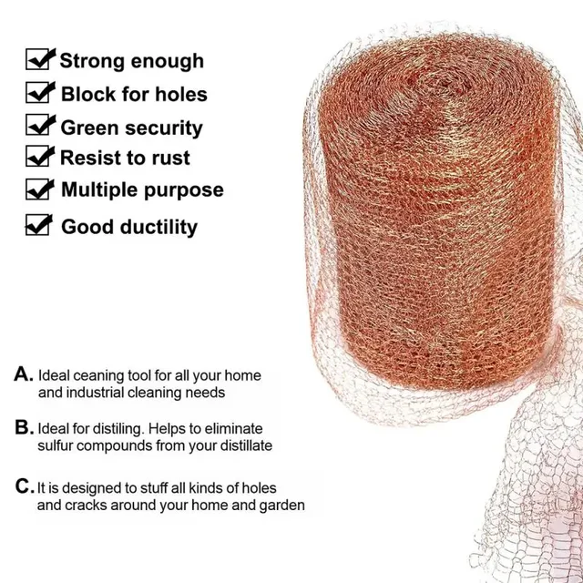 Anti-Pest Copper Mesh Anti-snail Copper Wire Net Signal Shielding Net Rodent Copper Wire Net Wire Protceted Plant Garden Supplie 4