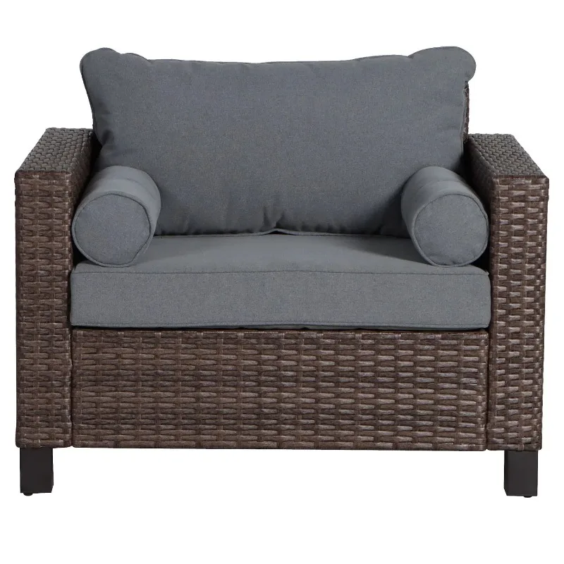 Gardens Brookbury Outdoor Cuddle Chair Gray Rapid Pool Patio