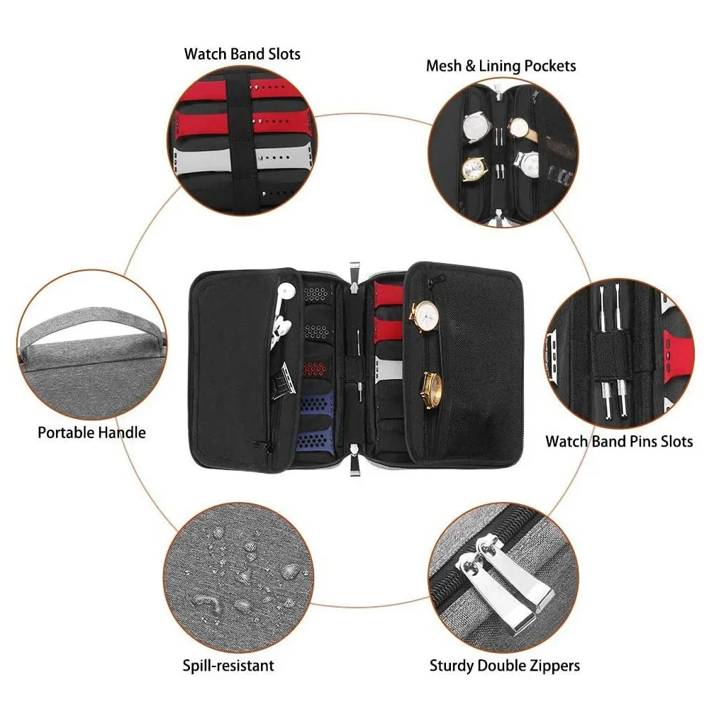 Travel Watch Organizer | Portable Smart Watch Band Organizer – Multifunction Travel Sto... - SKU WBO02222 - UGI Packaging