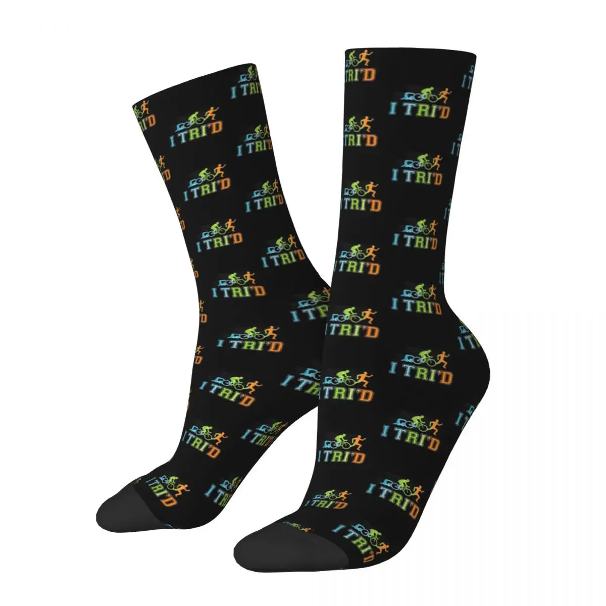

Triathlete Triathlon Unisex Winter Socks Running Happy Socks street style Crazy Sock