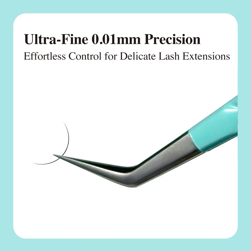 Anti-Slip Tweezers DIYDAY High-Density Fiber Tip for Eyelash Extensions & Eyebrow Professional Precision Beauty Tools